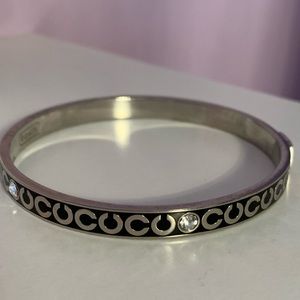 Black Coach Signature Bangle EUC
